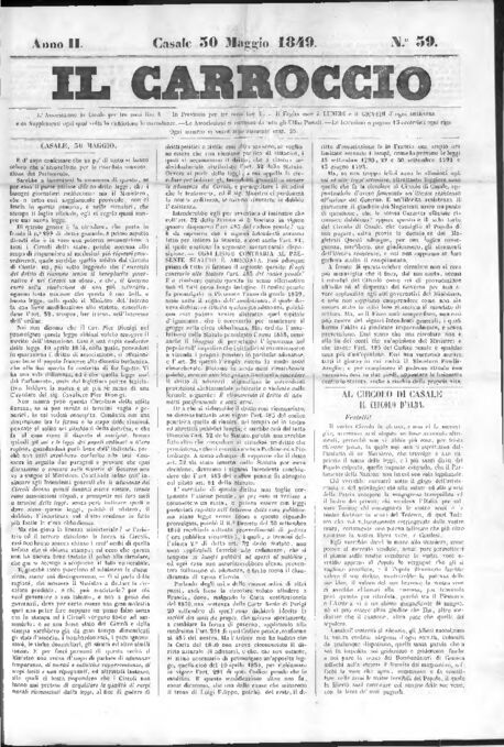 Il Carroccio - Edizione 39 del 30/05/1849